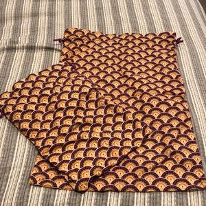 Vera Bradley travel duo drawstring bag set